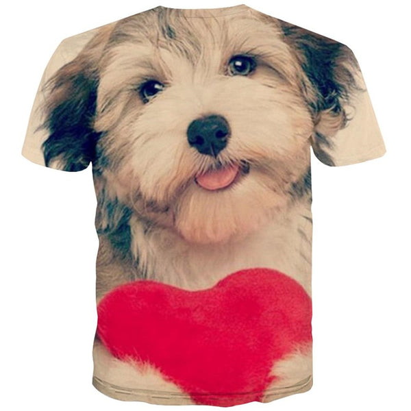 
dog shirt Funny 3D t shirt Puppy Cute Pets Cool art costume big Smart dogs men
                