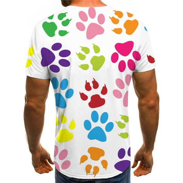 
shirts dog paw print Puppy Cute Pets Casual shirt 3D men Cool big Smart dogs art costume
                