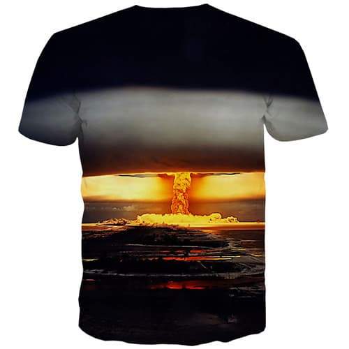 
Mushroom Cloud T shirts Men War Tshirt Printed Flame T shirts Funny Harajuku Shirt Print Gothic Tshirts Casual Short Sleeve - KYKU
                