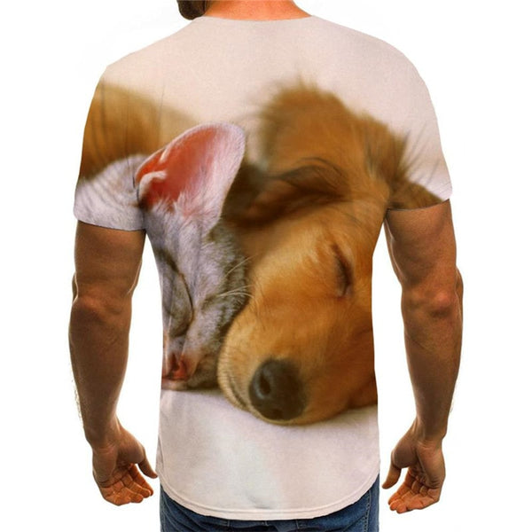 
tshirt animal docile pets 3D tshirt cat and dog men art costume Cool
                