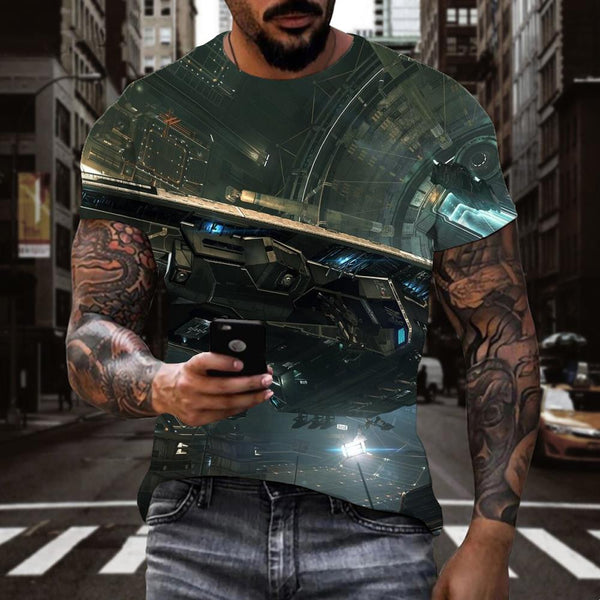 
shirt Airship air ship Casual shirt 3D men Cool flying ship art costume
                