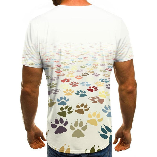 
dog paw print shirts Casual shirt 3D Puppy Cute Pets men Cool art costume big Smart dogs
                
