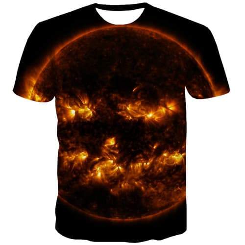 Flame T shirts Men Abstract Tshirt Anime Gothic Tshirt Printed Black T shirts Funny Short Sleeve T shirts Men women Tee Male - KYKU