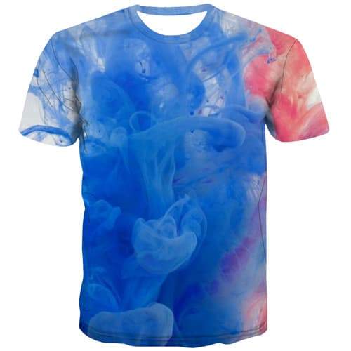 Nebula T shirts Men Abstract Tshirt Printed Psychedelic T shirts Funny Retro Tshirts Casual Gothic Tshirts Novelty Short Sleeve - KYKU