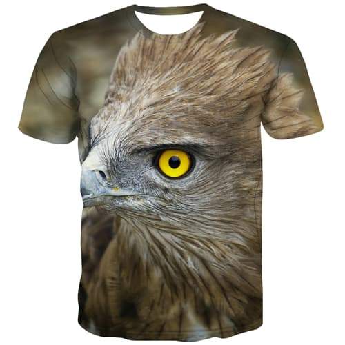 Eagle T-shirt Men Animal Tshirt Anime Eye Tshirts Casual Ferocious Tshirt Printed Hip Hop T-shirts Graphic Short Sleeve summer - KYKU