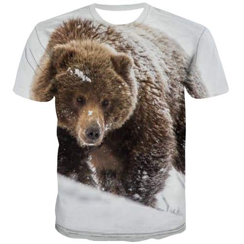 Russia T-shirt Men Bear Tshirts Casual Snow T shirts Funny Harajuku Tshirt Anime Hip Hop Tshirts Novelty Short Sleeve Hip hop - KYKU