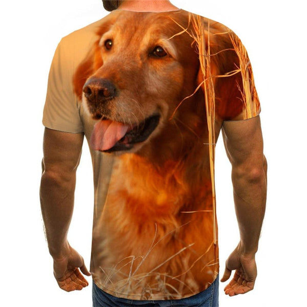 
Golden Retriever dog t shirts Funny 3D t shirt Puppy Cute Pets art costume big Smart dogs Cool man
                