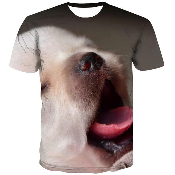 
Little White dog shirts Puppy Cute Pets shirt tee art costume Casual big Smart dogs man
                