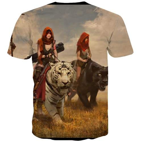 
Animal T shirts Men Tiger Tshirts Cool War Tshirts Casual Harajuku Tshirt Printed Street Shirt Print Short Sleeve Punk Rock Mens - KYKU
                