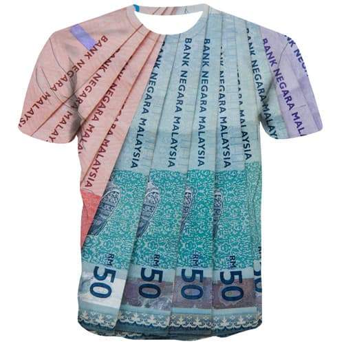 Malaysian Ringgit T shirts Men Malaysia T shirts Funny Money Shirt Print Harajuku Tshirt Anime Abstract T-shirts Graphic - KYKU