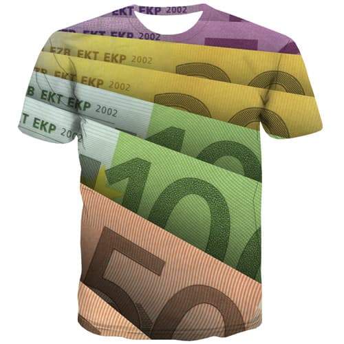 Money T-shirt Men Australian Dollar Tshirts Novelty Art Tshirt Anime Australia Tshirts Cool Harajuku Tshirt Printed Short Sleeve - KYKU