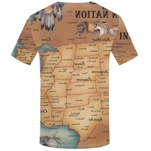 
Indians T shirts Men Animal Tshirts Casual World Map Shirt Print Geometric T shirts Funny America Tshirt Anime Short Sleeve - KYKU
                
