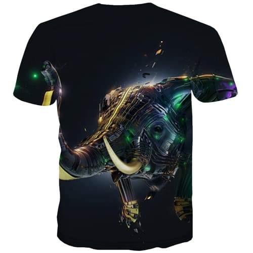 
Metal T shirts Men Elephant Tshirts Casual Abstract Tshirts Novelty Hip Hop Tshirt Printed Technology T shirts Funny - KYKU
                
