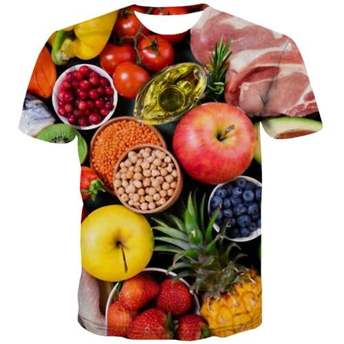 Fruit T shirts Men Food Tshirt Printed Funny Tshirts Novelty Harajuku T-shirts Graphic Street T shirts Funny Short Sleeve - KYKU