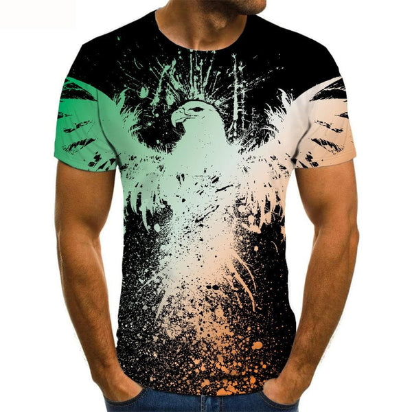 Eagle T-shirt Men Animal Tshirt Printed Colorful Tshirts Casual Graffiti Anime Clothes
