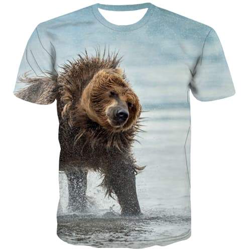 Bear T shirts Men Russia Tshirts Casual Funny Tshirts Novelty Fitness T-shirts Graphic Street T-shirts 3d Short Sleeve summer - KYKU