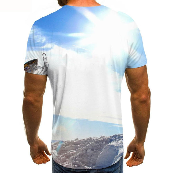 
Waves T shirt Men Blue Sky Shirt Print Motorcycle Tshirt Printed Hip Hop Anime Clothes
                