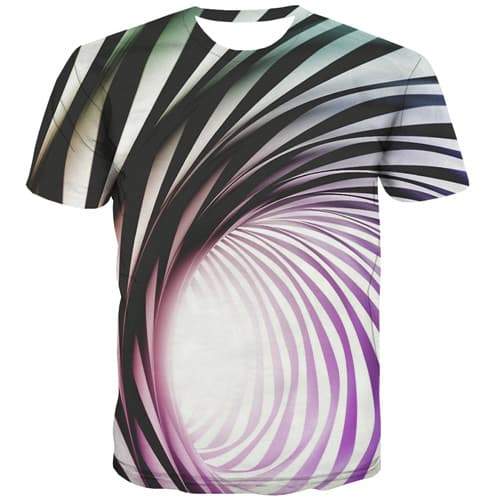 Psychedelic T shirts Men Dizziness T shirts Funny Black And White T-shirts 3d Vortex Tshirt Printed Gothic Tshirt Anime - KYKU