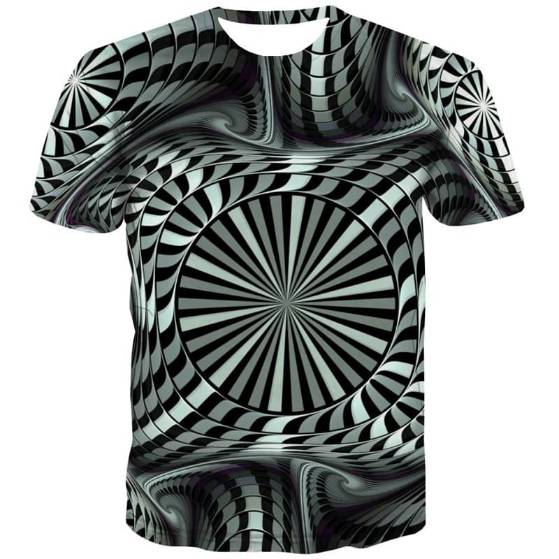 abstract t shirt  3D tshirt personality  men art costume Casual fun geometric colorful art