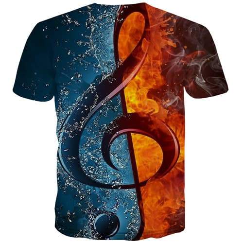 
Music T-shirt Men Yin Yang Tshirts Casual Flame Tshirt Anime Water Shirt Print Gothic Tshirt Printed Short Sleeve Fashion - KYKU
                
