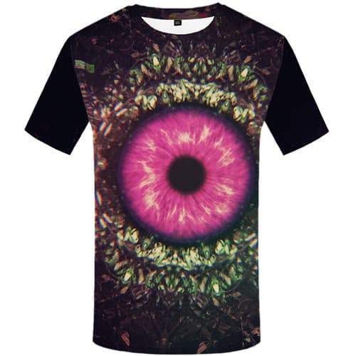 Eye T shirts Men Psychedelic Tshirt Anime Vintage T shirts Funny Fantasy T-shirts Graphic Gothic Tshirt Printed Short Sleeve - KYKU