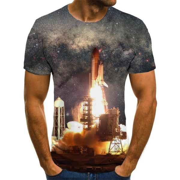 Airship t shirt Hip hop tshirt 3D air ship Cool flying ship art costume men