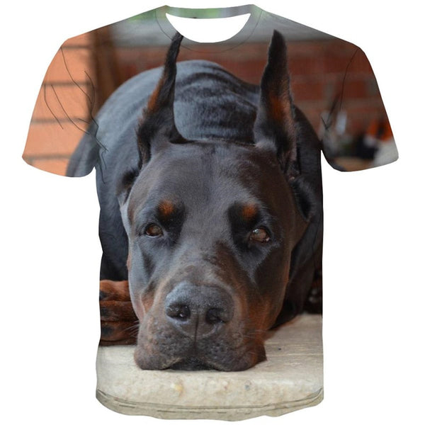 
dog shirts Puppy Cute animal t shirt 3D art costume Casual big Smart dogs men's
                