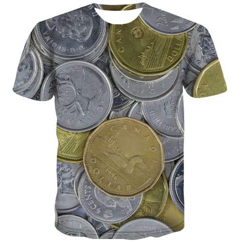 Money T shirts Men Canadian Dollar Tshirt Anime Canada T-shirts Graphic Metal Tshirts Casual Gothic Tshirts Cool Short Sleeve - KYKU
