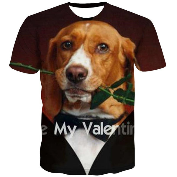 
dog t shirts Puppy Cute Pets clothing art costume big Smart dogs Cool men
                