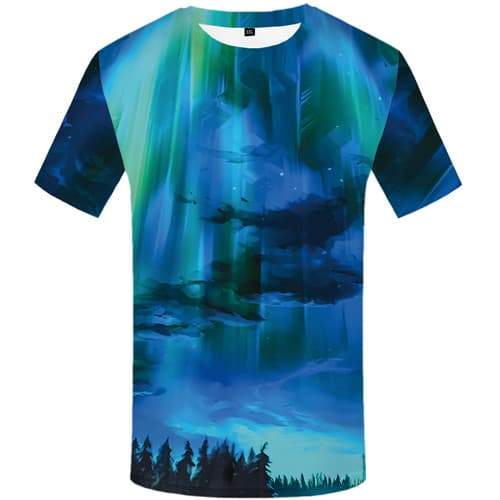 Aurora T-shirt Men Cartoon T-shirts Graphic Graffiti T shirts Funny Art T-shirts 3d Harajuku Shirt Print Short Sleeve summer - KYKU