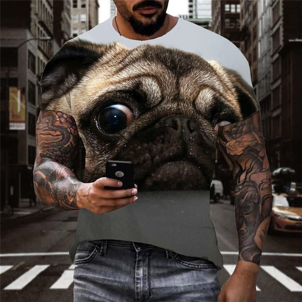 
tshirts Pug dog Puppy Cute animal Casual male big Smart dogs art costume Cool
                