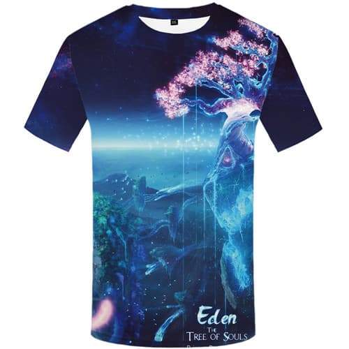 Deer T shirts Men Animal Tshirts Casual Tree Tshirt Printed Colorful Tshirt Anime Harajuku T shirts Funny Short Sleeve summer - KYKU