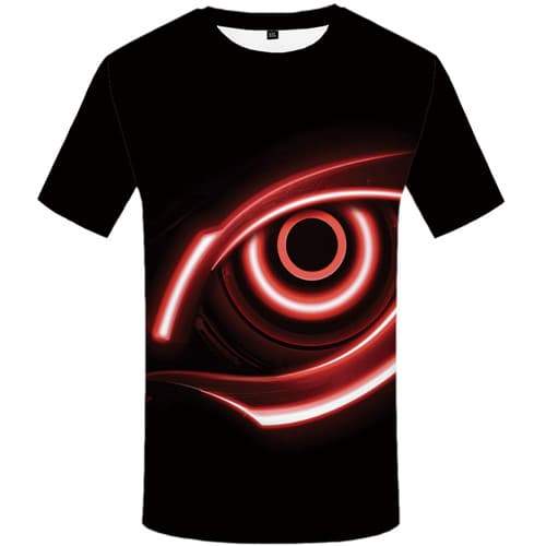 Eye T shirts Men Black Tshirts Casual Vortex T-shirts 3d Gothic Shirt Print Rock T shirts Funny Short Sleeve T shirts Men Tee - KYKU