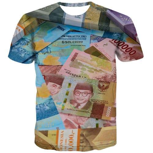 Indonesian Shield T-shirt Men Indonesia T-shirts 3d Money T shirts Funny Colorful Tshirts Casual Harajuku T-shirts Graphic - KYKU
