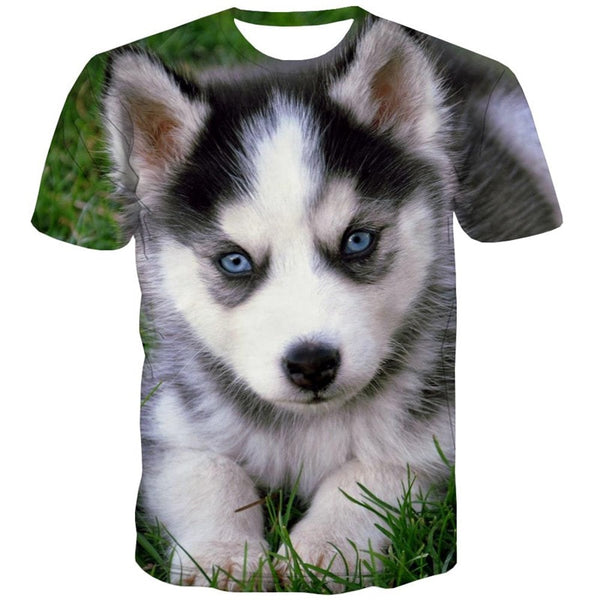 
shirt Husky dog clothing Puppy Cute Pets big Smart Husky dogs Casual men art costume
                