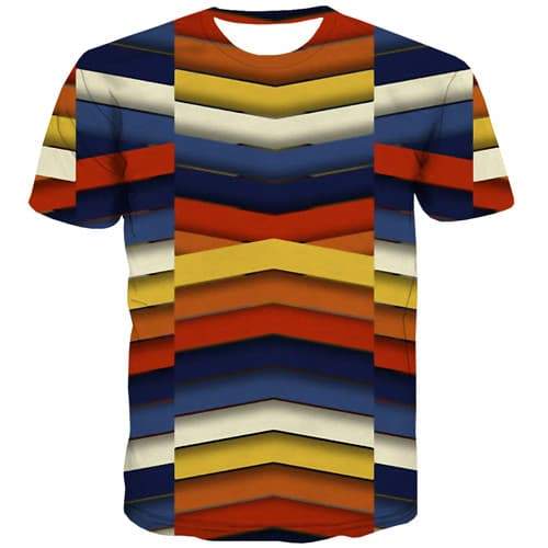 Psychedelic T-shirt Men Harajuku Tshirts Cool Colorful Tshirts Casual Gothic T shirts Funny Novel Shirt Print Short Sleeve - KYKU