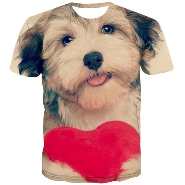 
dog shirt Funny 3D t shirt Puppy Cute Pets Cool art costume big Smart dogs men
                