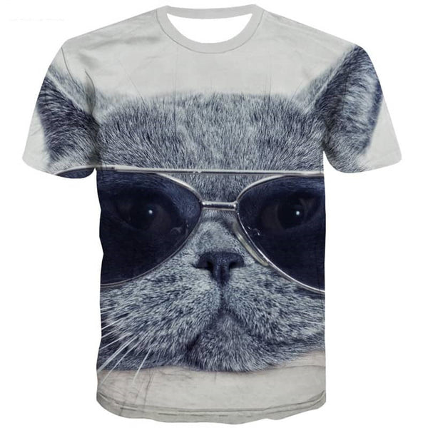 kitten tshirt cat tee shirt men pet Casual art costume