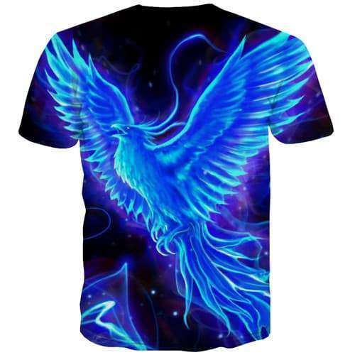 
Phoenix T-shirt Men Animal Tshirts Casual Blue Flame Tshirt Anime Black T shirts Funny War Tshirt Printed Short Sleeve T shirts - KYKU
                