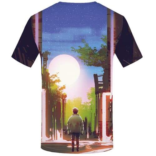 
Moon T-shirt Men Forest Shirt Print Character Tshirts Novelty Art Tshirts Casual Graffiti T shirts Funny Short Sleeve Full Print - KYKU
                