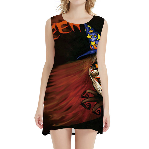 Grim Reaper Dress Women Skull Office Halloween Beach Metal Sexy Gothic Tank Womens Clothing Tassel