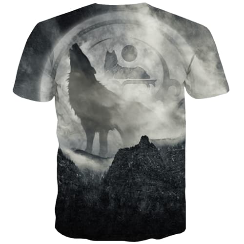 
Animal T shirts Men Wolf Tshirts Casual Moon Tshirts Novelty Funny Tshirts Cool Harajuku Shirt Print Short Sleeve Hip hop Men - KYKU
                