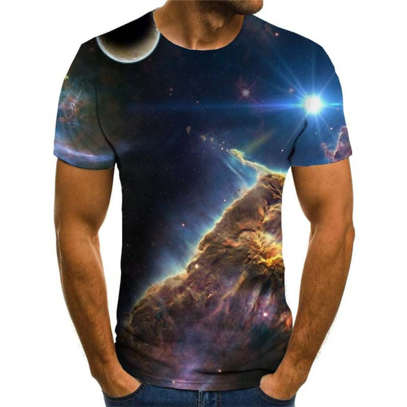 abstract t shirt  Novelty 3D shirt personality  men's art costume Cool fun geometric colorful art
