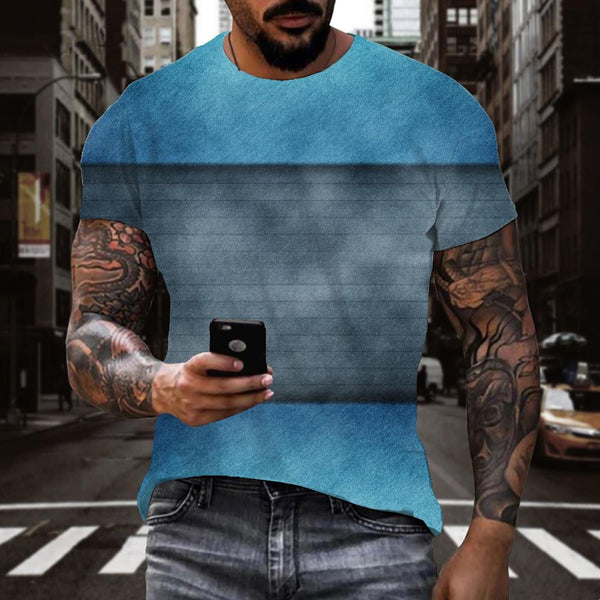 
blue-black gradient shirt Casual shirt 3D special texture men Cool art costume different
                