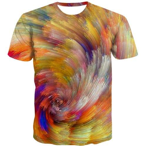 Painting T shirts Men Graffiti T-shirts Graphic Abstract Tshirts Casual Colorful T shirts Funny Harajuku T-shirts 3d - KYKU