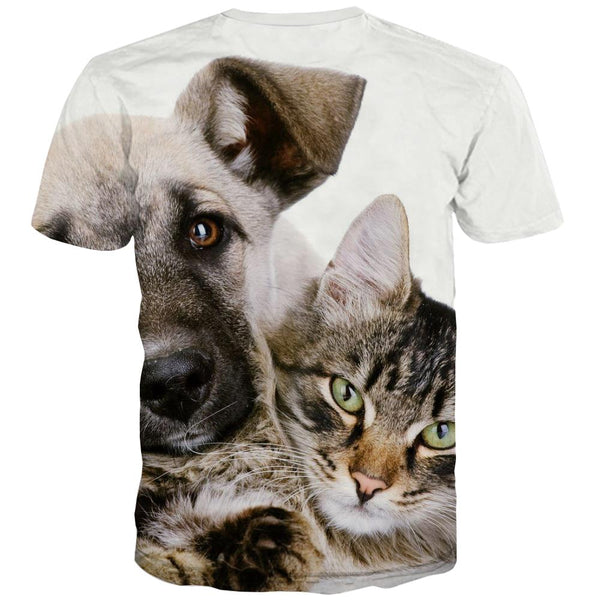 
t shirt animalt shirt 3D docile petscat and dog art costume men Cool
                