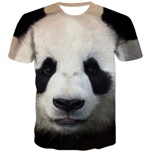 Animal T shirts Men Panda T-shirts 3d Black And White Tshirt Printed Hip Hop Tshirt Anime Street Tshirts Casual Short Sleeve - KYKU