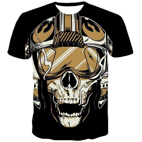 Skull T-shirt Men Funny Shirt Print Punk Rock T-shirts 3d Hip Hop T-shirts Graphic Street T shirts Funny Short Sleeve Fashion - KYKU