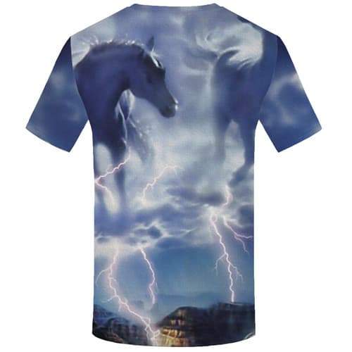 
Horse T shirts Men Animal T-shirts Graphic Lightning T shirts Funny Space Tshirts Novelty Nebula Tshirt Anime Short Sleeve - KYKU
                