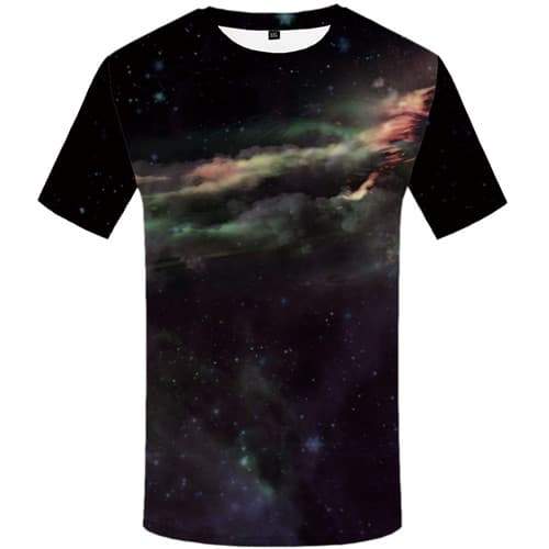 Galaxy Space T-shirt Men Nebula Tshirts Novelty Colorful Shirt Print Gothic T shirts Funny Short Sleeve summer Mens Tee Top Slim - KYKU